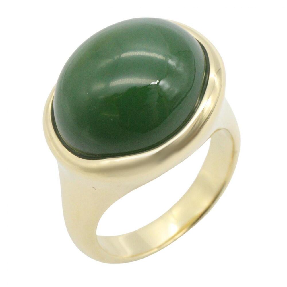 Tiffany & Co. Elsa Peretti Nephrite Ring - 18K Yellow Gold (Yellow Gold) Wome...